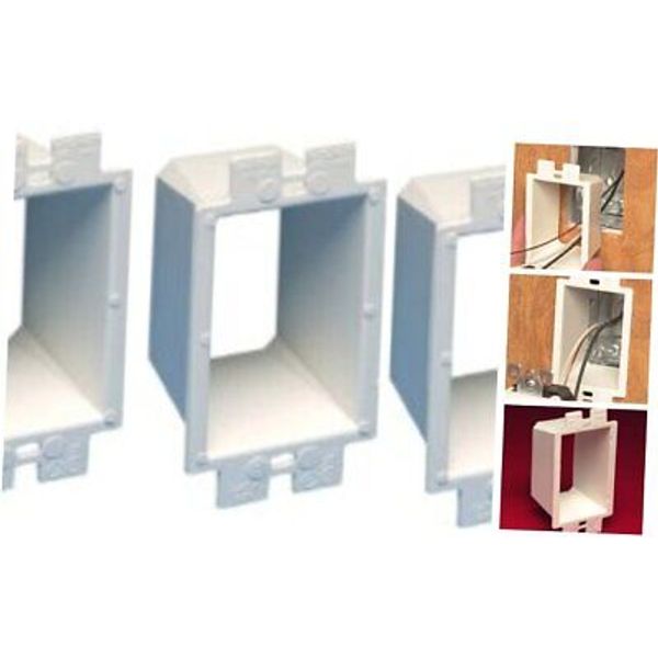 BE1-5 Electrical Outlet Box Extender, White, 5-Pack 1 Gang 1-Gang