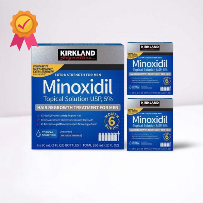 18 Months KIRKLAND Minoxidil 5% MENS EXTRA STRENGTH HAIR REGROWTH, EXP: 10/2025