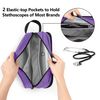 Trunab Stethoscope Case Shockproof Stethoscope Bag Double Layer Stethoscope Case for Storage, Purple (Holds 2 Stethoscopes)