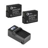 Green Extreme 2 Pack DMW-BLC12 Battery and Compact Smart Charger Kit