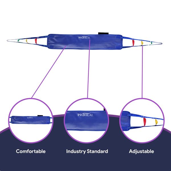 ProHeal Universal Buttocks Support Strap for Sit to Stand Patient Transfer Lift Slings, 57"L x 11" - Polyester - Compatible with Hoyer, Invacare, McKesson, Drive, Lumex, Joerns and More