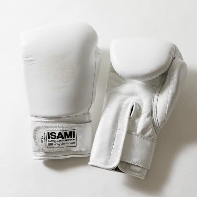 ISAMI RS RS-002 Isami Sparring Gloves 14oz-16oz Genuine Leather (White, 8oz)