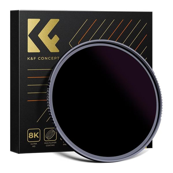 K&F Concept 58mm ND100000 Filter, 16.6 Stop Fixed ND Optical Glass Grey Neutral Density Filter for Camera Lens(Nano-X Series)