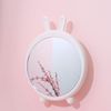 Queen-b Rabbit Desktop Mirror Stand, Mirror, Cute, Stylish, Interior Wall, Girls, Makeup Desk, Tabletop Gift, Present (Pink)