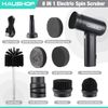 Electric Spin Scrubber Cordless Cleaning Brush with 8 Replaceable Heads 3 Speeds