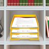 Acrimet Stackable Letter Tray Front Load, Letter Size, Plastic, Solid Yellow Color, 1 Unit