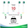 Toothbrush Heads Compatible with Most Braun Oral B, 10 Pack Professional Electric Toothbrush Replacement Heads Adults Precision Clean Brush Heads Refills