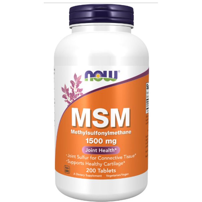 Now MSM 1500 mg, 200 tablets