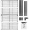 2 PCS 4-Tier Storage Rack Wire Shelving Unit 265 LB Capacity for Office Kitchen