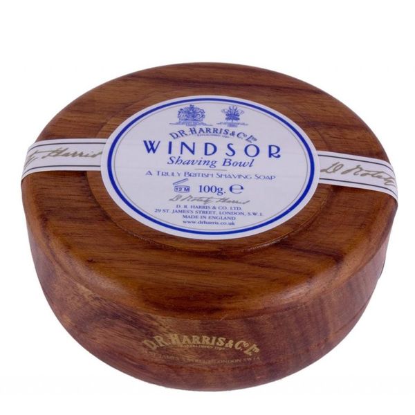 D.R.Harris & Co Windsor Mahogany Effect Shaving Bowl & Shaving Soap