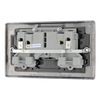 BG Electrical NBN22B-01 Double Switched Power Socket, Black Nickel, 13 Amp