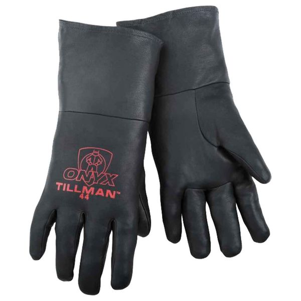 Tillman 44-L Large Top Grain Kidskin TIG Welding Gloves, Black