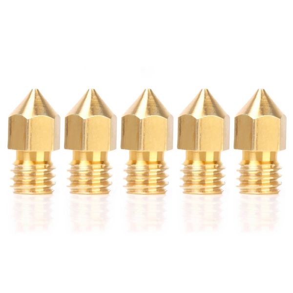 [EMY] 3D Printer Replacement Nozzle, 0.07 inch (1.75 mm), Filament Nozzle Diameter 0.02 inch (0.4 mm) (Set of 5)