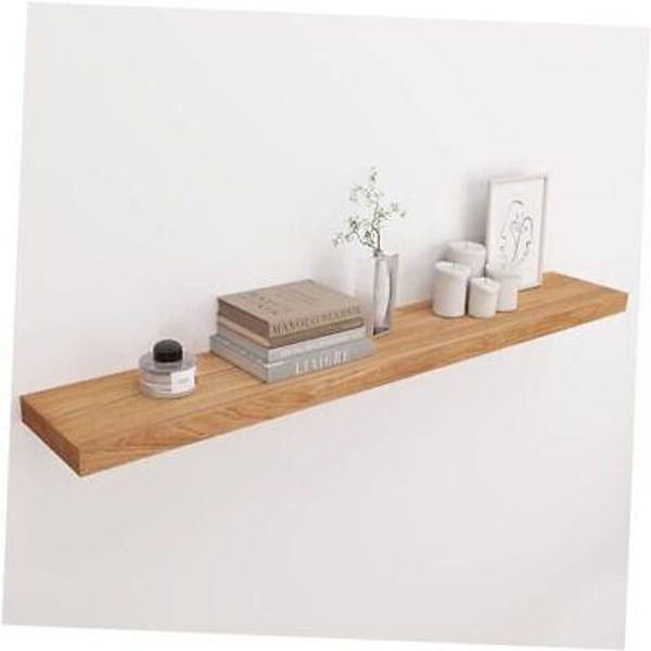 48 Inch Fireplace Mantel Shelf, Wood Floating 48"W x 8"D, Set of 1 Natural