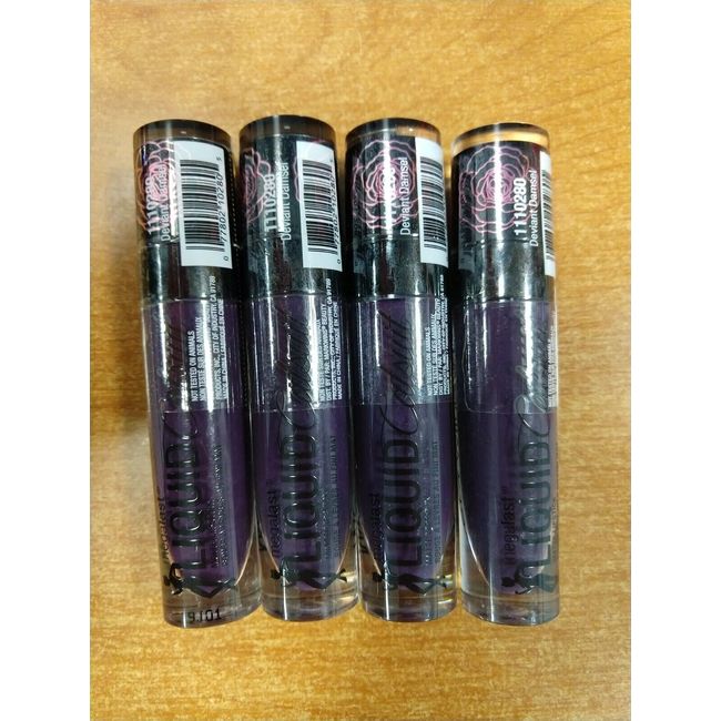 4Pk: Wet n Wild Megalast Liquid Catsuit Matte Lipstick *Deviant Damsel* 12C-2805