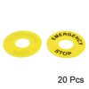 Sourcingmap 20 Pcs 22mm Inner Diameter Emergency Stop Sign for Push Button Switch Replacement