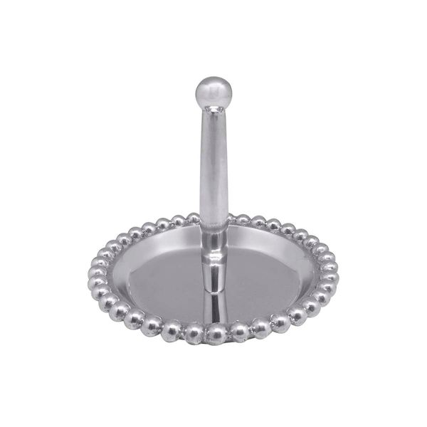 MARIPOSA Beaded Ring Dish New, Silver, 4"