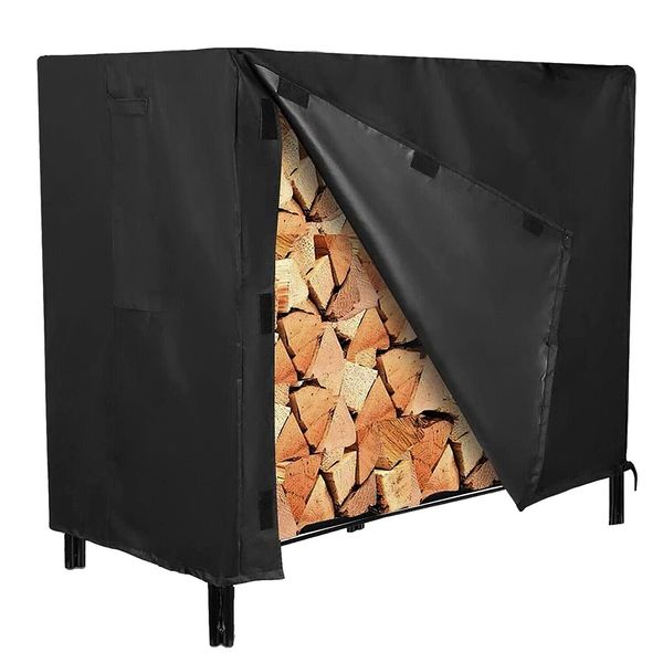 4ft Firewood Log Rack Cover Storage Waterproof Outdoor Wood Holder Heavy Duty