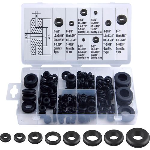 TAORAYO Cable Grommet, Gasket Grommet, Rubber Bushing, Cable Grommet, Rubber Bushing, Grommet Set, Cable Protection, Wire Protector, Wire Rings, Electrical Rubber Grommets, Rubber Grommets, Articulating Rings, Wire Protection, Double Sided Protection, Wor