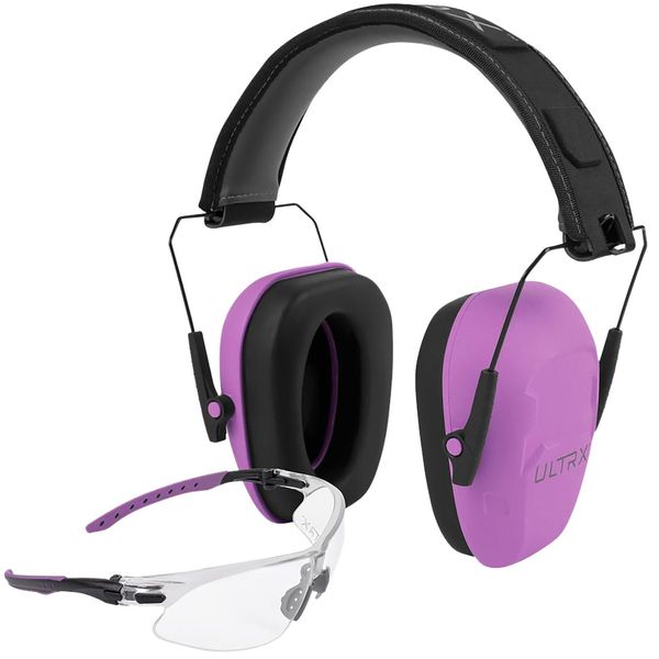Allen 4155 Shield Ear & Eye Protection Combo 23 dB Plum