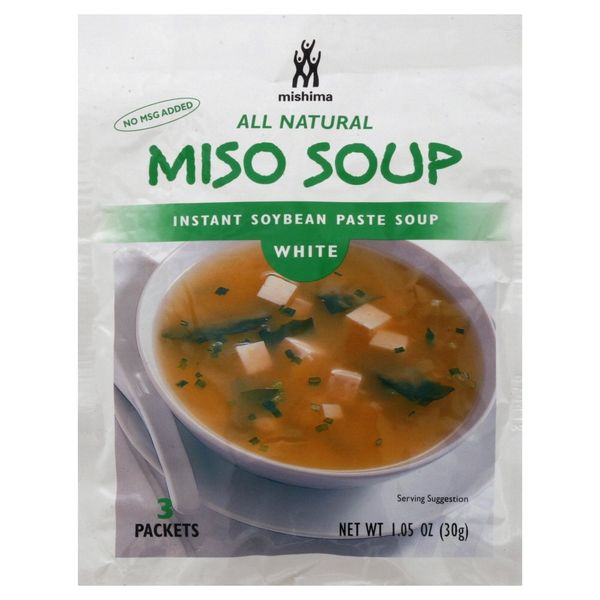 MISHIMA: Miso Soup Instant Soybean Paste White, 1.05 oz (Pack of 24)