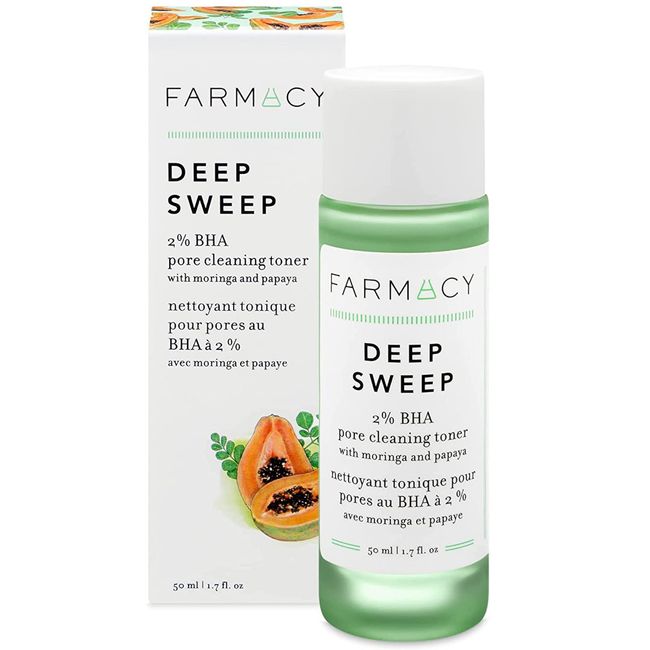 Farmacy Deep Sweep 2% BHA Toner for Face - Pore Cleaner and Facial Exfoliator - Salicylic Acid Face Toner (50ml)