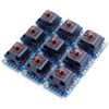 Treedix 9pcs Key Switch Pitch Conversion Board Brown Mechanical Key Switch with Key Cap DIY Replacement