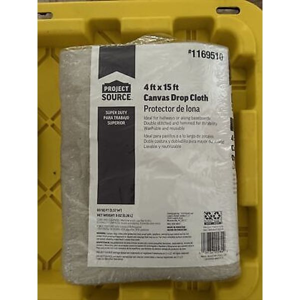 Project Source 4ftx15ft Drop Cloth NEW