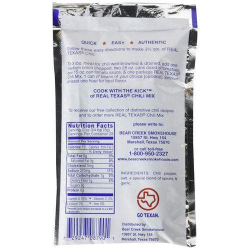 Real Texas Chili Seasoning Spice Mix - 3 Ounce (4 Pack)