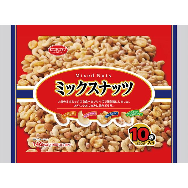 Kyoritsu Foods Mixed Nuts, 10 Bags, 8.8 oz (250 g)