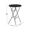 32'' Round Black Plastic Bar Height Folding Table - Cocktail Plastic Table