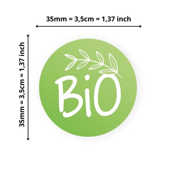 Avery - 140 Bio-Etiketten, rund, selbstklebend, 35 mm, recyceltes Papier, Bio – 4 A4-Bögen mit Bio-Aufklebern für Unternehmer, Smallbusiness, Bio-Produkte