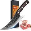 Serbian Meat Cleaver Knife Forged Kitchen Knife Sharp Boning Knife Full Tang