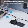 USB C to IDE/SATA Hard Drive Reader Adapter with Power Supply for HDD/SSD