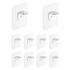 sourcing map 10 Pcs Plastic Shelf Support Peg, Self Adhesive Bracket, Clear Partition Pin