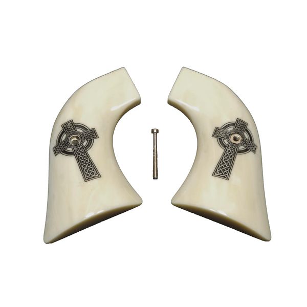 Faux Ivory Celtic Cross Ruger Vaquero/Blackhawk/Wrangler Grips