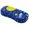 Pearl HO-2 Children's Hard Spring Type Glasses Case, Flag Pattern, Blue
