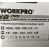 Workpro 18 Pcs Precision Screwdriver Set PH000,00,0,1 T4,5,6,7,8,10,