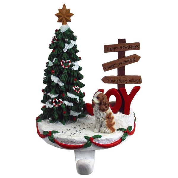 DogLoverStore Cavalier King Charles Stocking Holder Hanger Brown