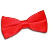 DQT Men Pre-Tied Plain Satin Adjustable Tuxedo Bow Tie - Red