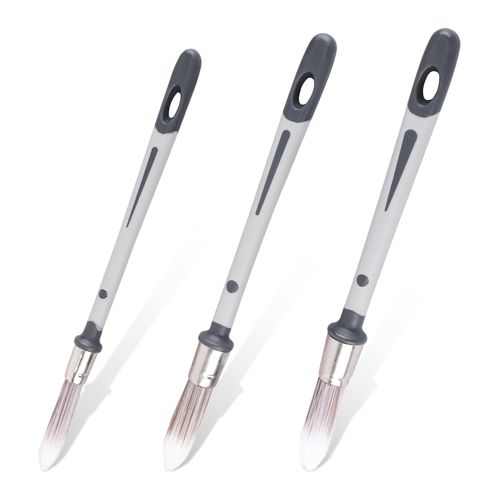 3pcs Paint Brushes for Walls, 0.45/0.6/0.7 inch Small Paint Brush Wall Trim Painting Tools Ideal for Baseboards, Corners, Edges, Narrow Areas, Touch Up, Paint Brush for Decorating