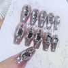 SEMTIM Nail Tips, 24 Pieces, Medium, Short, Round, False Nails, Medium Long, Popular, Japanese Style, Cute, Simple, Fashionable, Coming of Age of Age Ceremonies, School Entrance Ceremonies, Graduation Ceremonies, Weddings, Giving Nail Tips (A35)