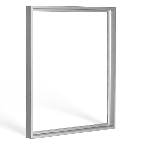Bildershop-24 Schattenfugenrahmen Lemgo für Keilrahmenbilder und Leinwände 30x45cm Silber Alu geschliffen Dekor