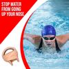 Splaqua Swimming Nose Clip with String - Comfortable Soft Latex Plugs for Kids and Adults - Neutral Beige (One Pack)