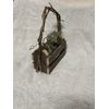 Rustic Wooden Tote For Displaying An Air Plant