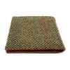 Mens Harris Tweed Bifold Wallet (Green Herringbone)