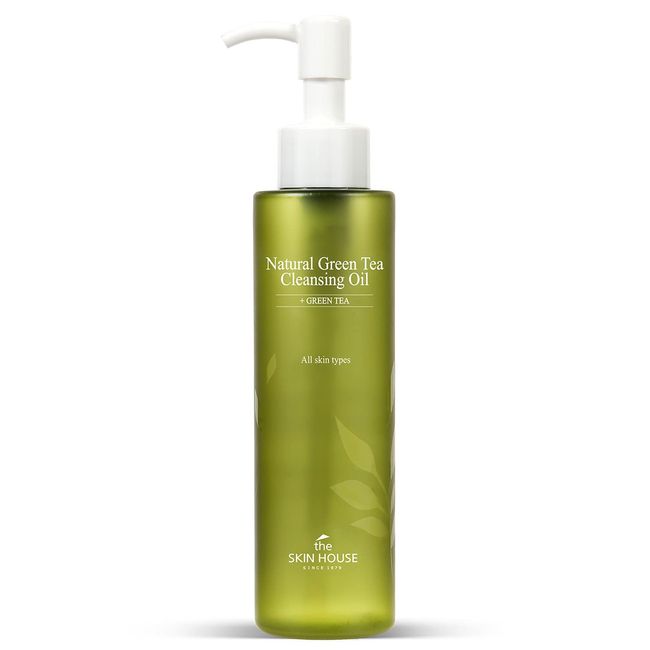 [THE SKIN HOUSE] Natural Green Tea Cleansing Oil150ml (5.07 fl. oz) |Paraben Free, Cruelty Free| | Deep cleansing water soluble cleansing oil