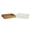 Platter Serveware Storage With Tray - Washable and Stain Resistant, ID Window, Kitchen Storage, Cream