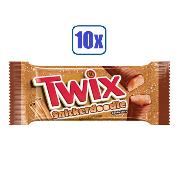 10x Packs TWIX Snickerdoodle Cookie Chocolate Candy Bars - 1.4oz