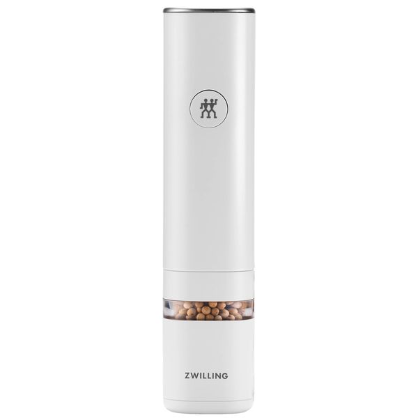 ZWILLING Enfinigy 53103-700 Enfinigy Electric Mill, White, Salt and Pepper Mill, Rechargeable, Adjustable Coarseness